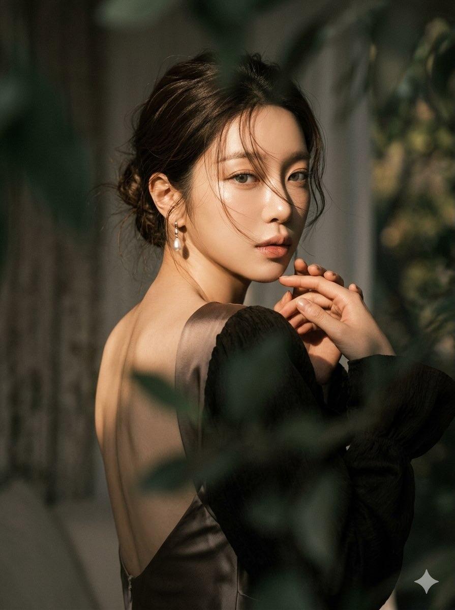 女性回眸电影级空灵人像摄影