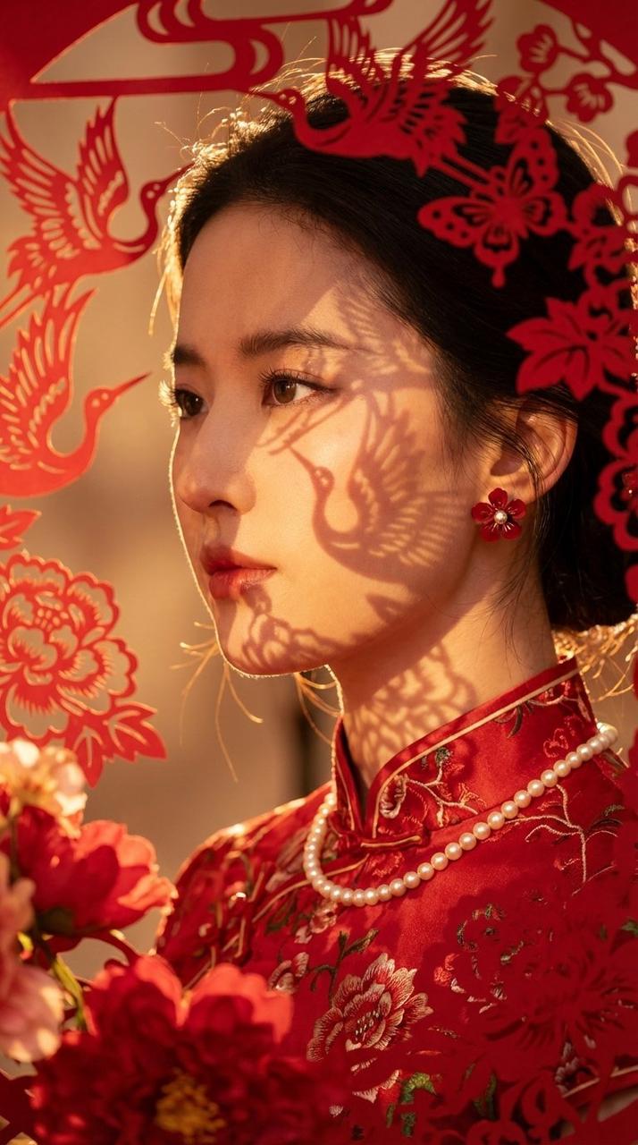 新中式旗袍女性节日时尚商业大片