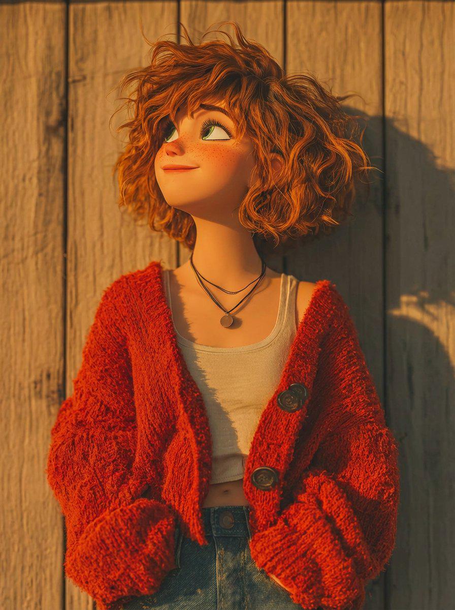 1. A stylized 3D ani