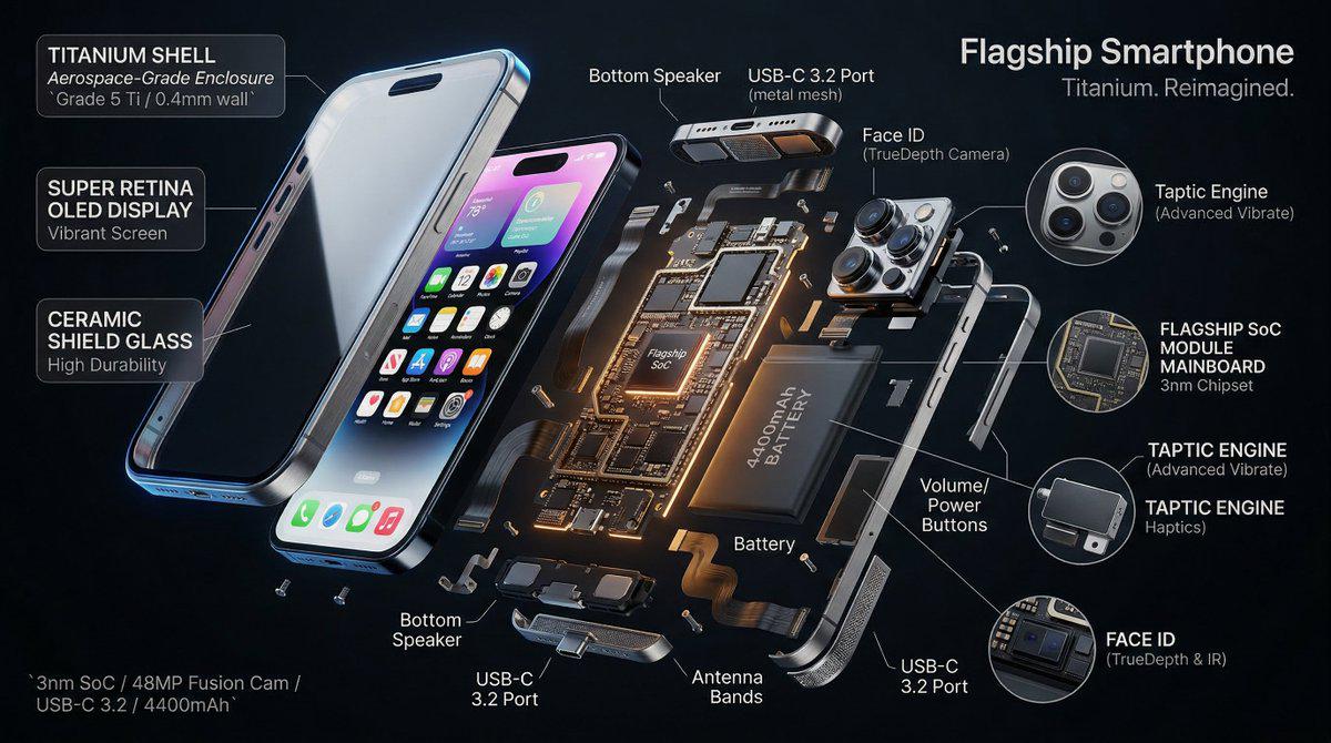 产品超写实3D径向爆炸分解视图