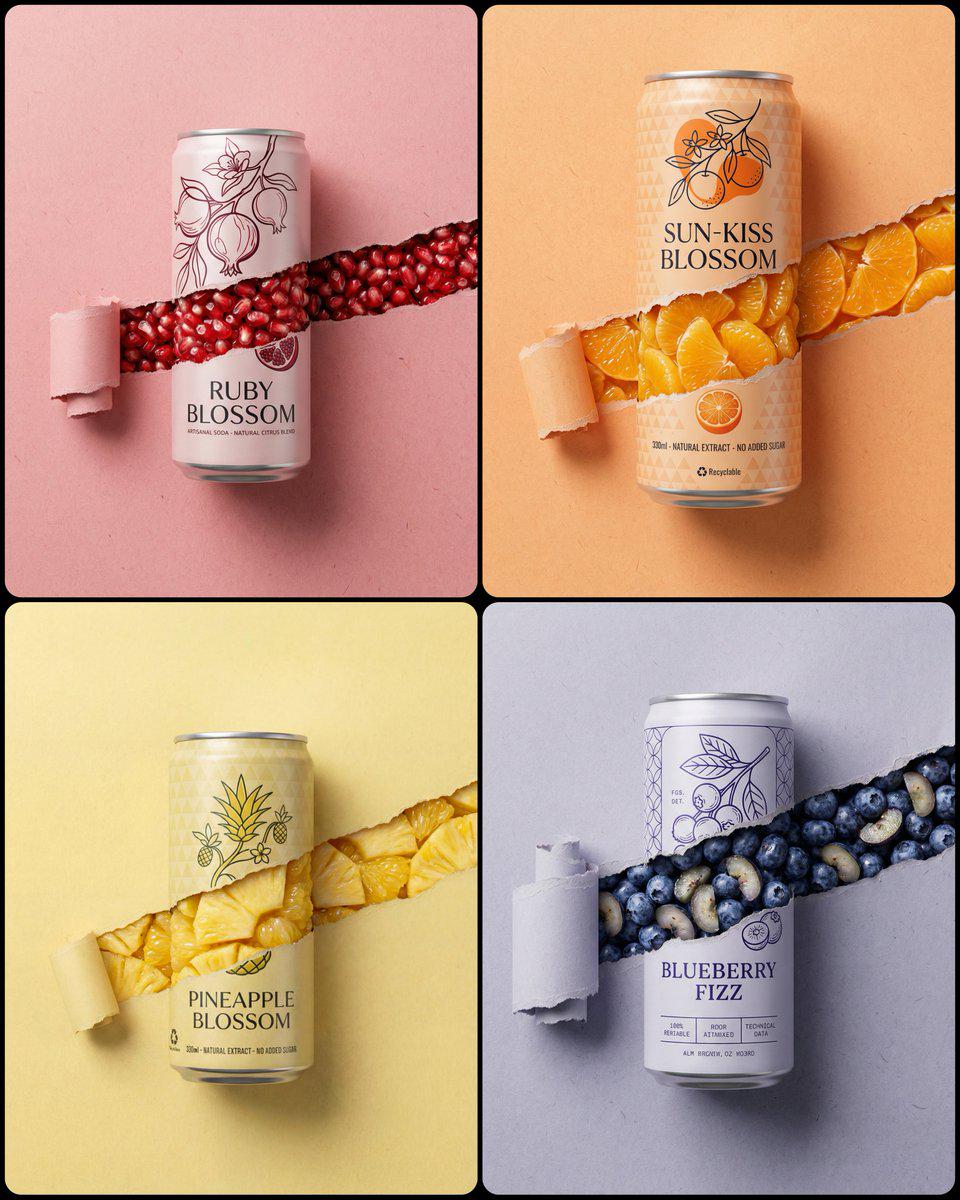 铝制[Type of Soda Can]纸质背景商业产品摄影