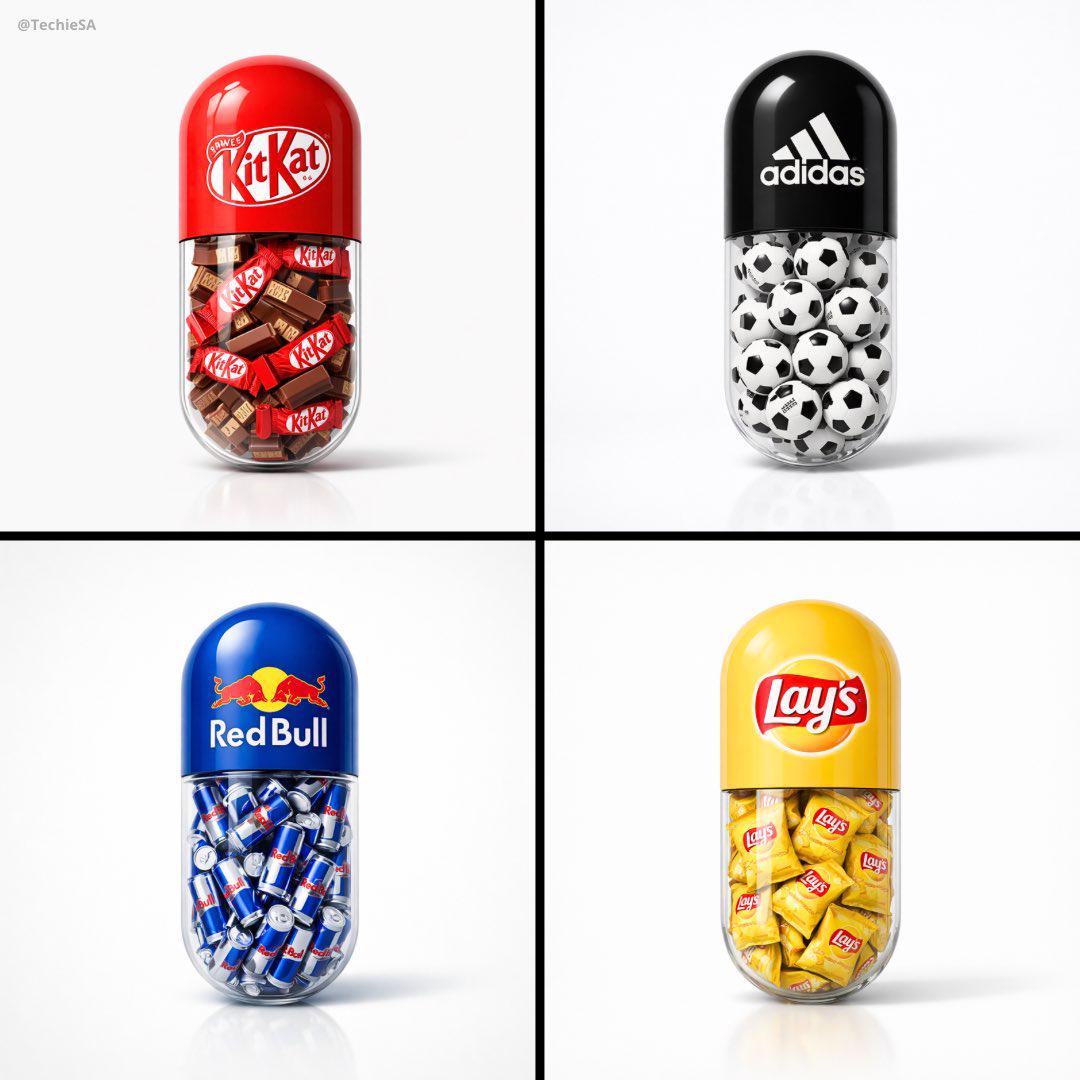 胶囊药丸品牌极简主义海报