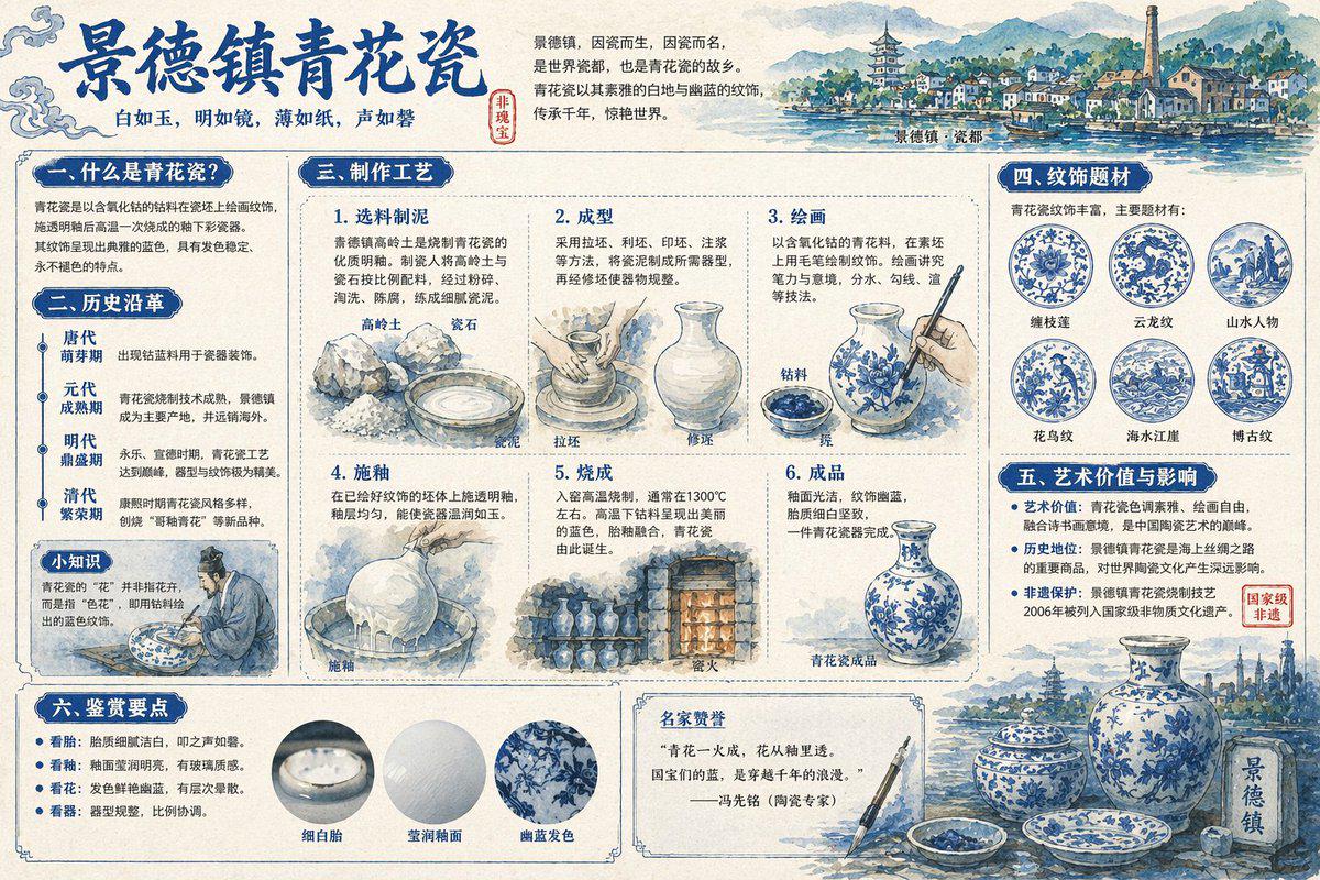 景德镇青花瓷全景解说图谱