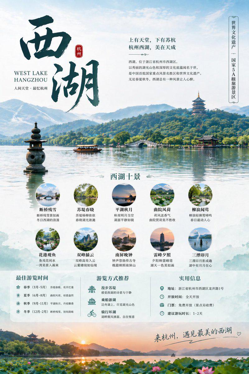 杭州西湖海报