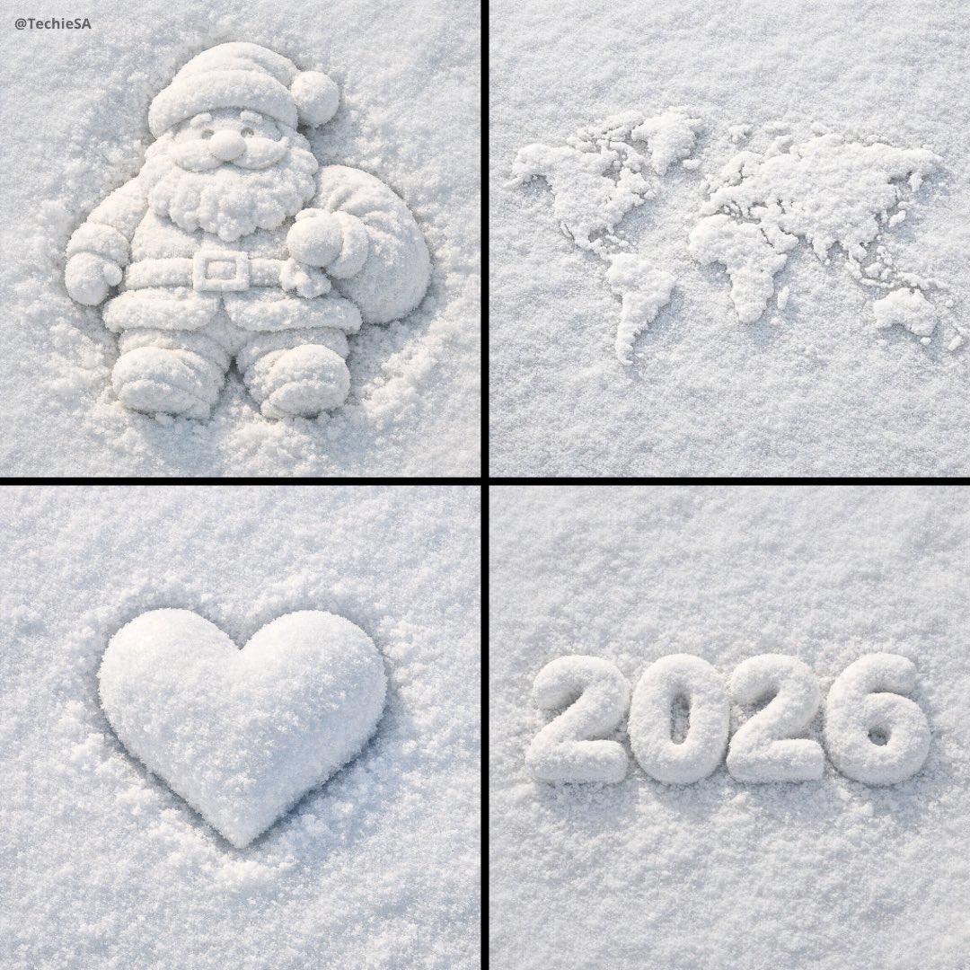 纯白雪地俯拍[OBJECT]雪雕三维效果
