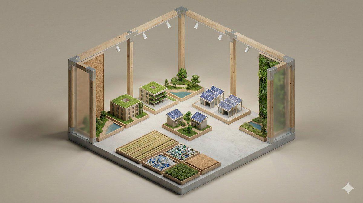 极简3D等距展览微缩景观
