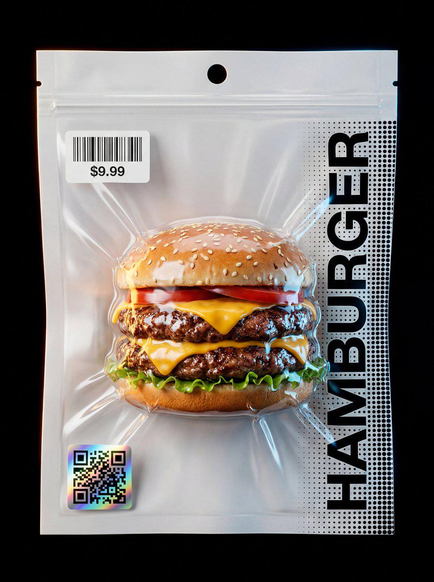 超写实商品真空双层包装袋棚拍设计