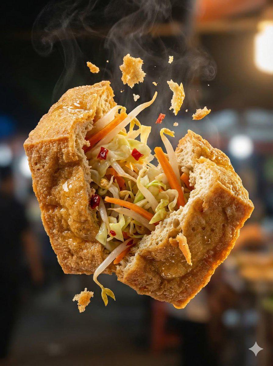 印尼玛他巴煎饼空中爆裂微距摄影