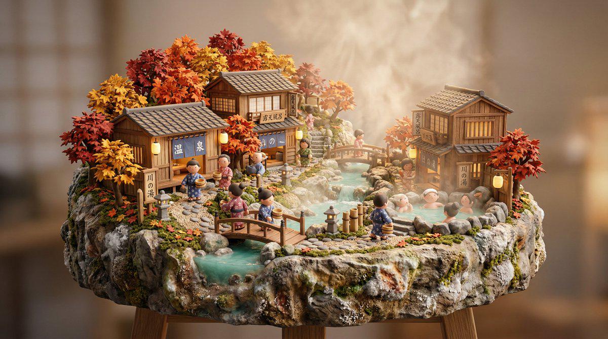 3D miniature scene,