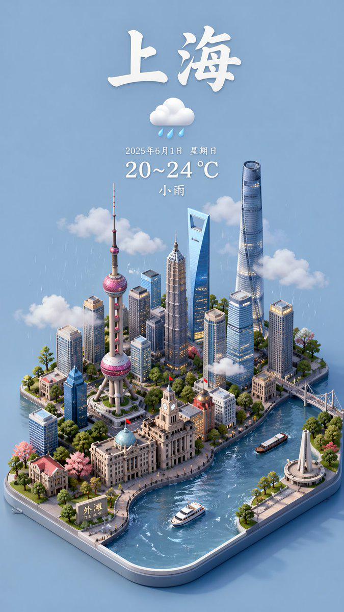 等距微缩3D卡通地标场景俯视构图